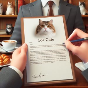 Formal Letter Cat Cafe